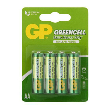 GP батарейки greencell AA/R6G 4 шт