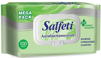 Salfeti antibac №100 влажные салфетки  антибактериальные с клапаном