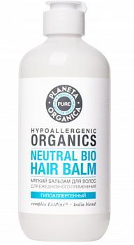 Planeta Organica бальзам для волос для ежедневного применения мягкий PO PURE 400мл