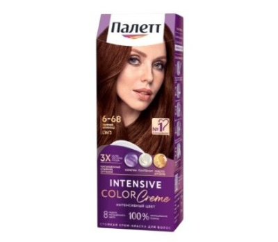 Палетт крем краска для волос горячий шоколад 6.68