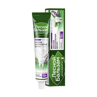 Лесной бальзам паста зубная на отваре трав с шалфеем и алоэ против воспаления десен 75 мл Уценка