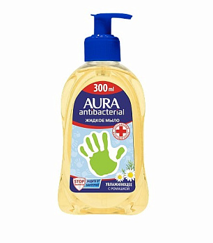 Aura жидкое мыло для всей семьи с антибактериальным эффектом с ромашкой antibacterial 300мл