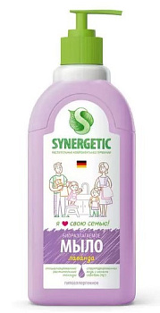 Synergetic мыло жидкое биоразлагаемое для мытья рук и тела лаванда 0,5л 14шт в кор