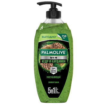 Palmolive душ гель for men кедр и кардамон расслабляющий 750 мл