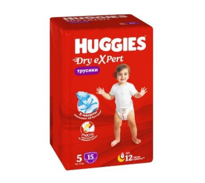 Huggies expert 5 xl 12-17 кг трусики подгузники 15 шт