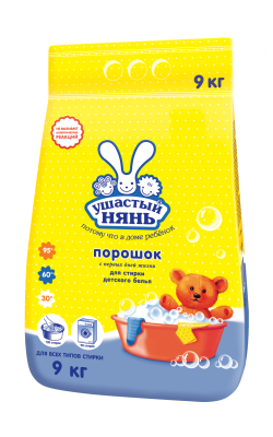 Ушастый Нянь стиральный порошок детский 9 кг Уценка