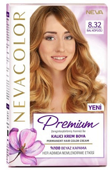 Nevacolor PRЕMIUM стойкая крем краска для волос 8.32 HONEY FOAM медовая пена