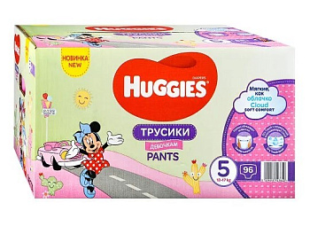 Huggies Disney подгузники-трусики для девочек 5 размер 13-17кг 96шт