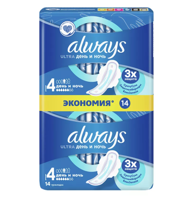 Always ультра найт дуо 2 по 7 шт