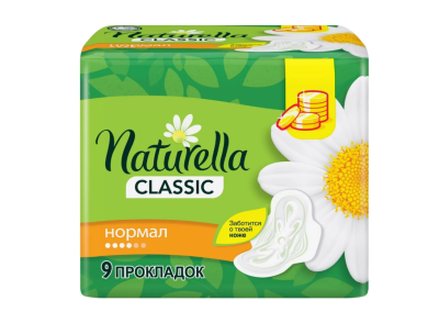 Naturella classic нормал сингл с крылышками  9 шт