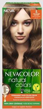 Nevacolor Natural Colors стойкая крем краска для волос 8. LIGHT BLONDE светлый блондин