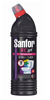 Sanfor wc gel средство для чистки и дезинфекции black 750 мл