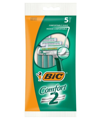 Bic станки одноразовые comfort 2 с двумя лезвиями 5 шт