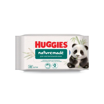 Huggies naturemade влажные салфетки детские 56 шт