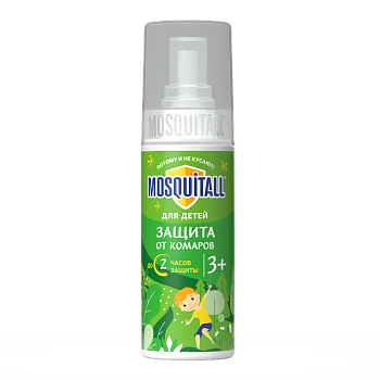 Mosquitall cпрей нежная защита для детей от комаров 100 мл