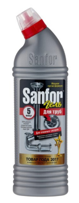 Sanfor средство для очистки канализационных труб 750мл