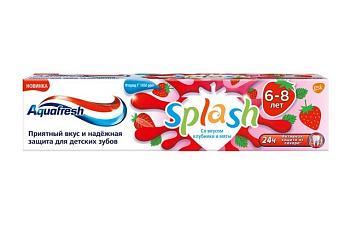 Aquafresh Splash зубная паста детская клубника и мята 50мл