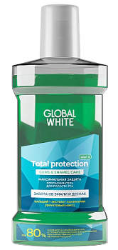 GLOBAL WHITE ополаскиватель Максимальная защита Забота об эмали и деснах' FRUIT MIX 300мл