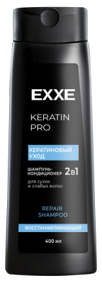 Exxe шампунь для волос keratin care кератиновый уход 400 мл