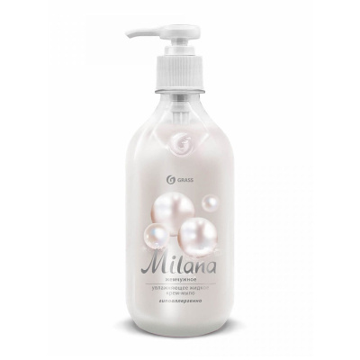 Grass Milana жидкое крем мыло для рук жемчужное с дозатором 500 мл