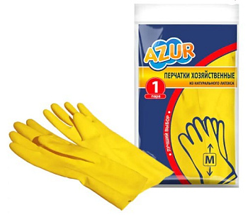 Azur перчатки резиновые размер M