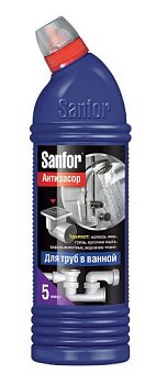 Sanfor cредство для очистки канализационных труб в ванной 750мл