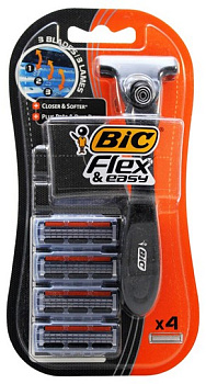 BIC FLEX 3 HYBRID Станок+4 кассеты (три лезвия)