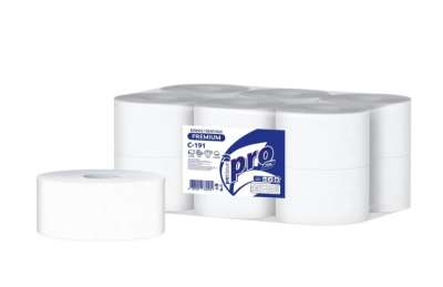 Protissue туалетная бумага 170 м 2 сл  диаметр втулки 5,9-6см, дл.листа 12,5см, шир.рулона 9см, целлюлоза, плотность 16 г, 1/12 ( 1шт=1 рулон)