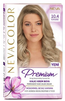 Nevacolor PRЕMIUM стойкая крем краска для волос 10.4 SAND BLONDE песочный блонд
