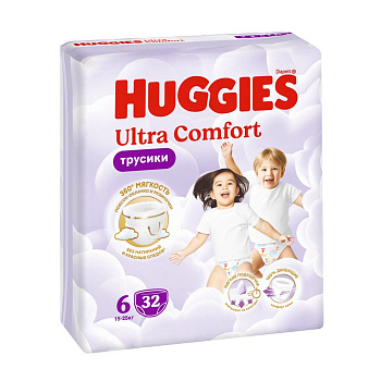 Huggies ultra comfort 6 15-25 кг трусики подгузники 32 шт