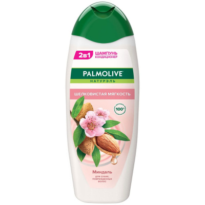 Palmolive 2 в 1 шампунь кондиционер шелковистая мягкость миндаль 450 мл Уценка