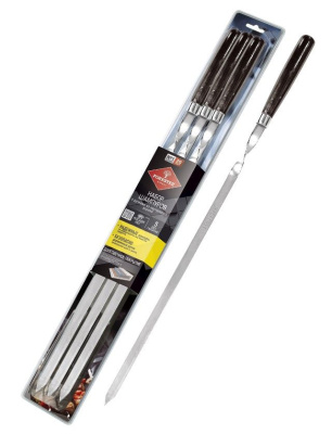 Forester набор шампуров больших в блистере 6 шт с дерев ручками