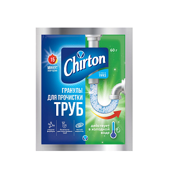 Chirton порошок для прочистки труб холодной водой 60 г