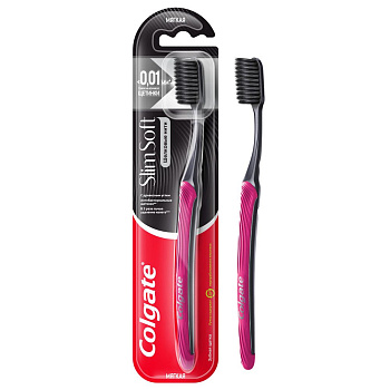 Colgate зубная щетка шелковые нити с древесным углем для здоровья десен мягкая
