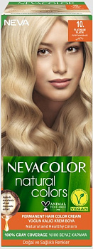 Nevacolor Natural Colors стойкая крем краска для волос 10. PLATINUM платиновый
