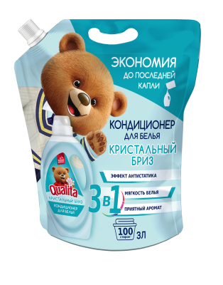Qualita кондиционер для белья morning freshness дой пак 3000 мл