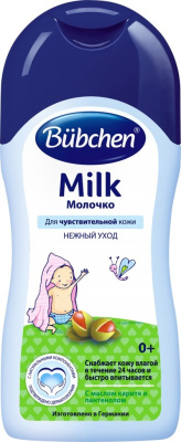 Bubchen молочко детское для чувствительной кожи 400 мл Уценка