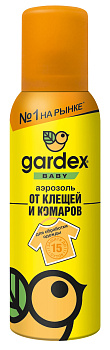 Gardex Baby Аэрозоль от клещей и комаров на детс. одежду, 100 мл