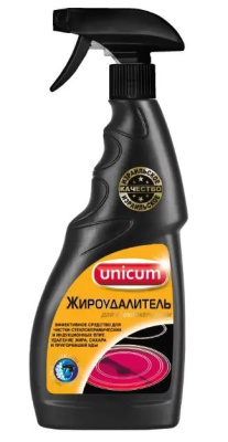 Unicum средство для чистки стеклокерамических плит жироудалитель 500мл