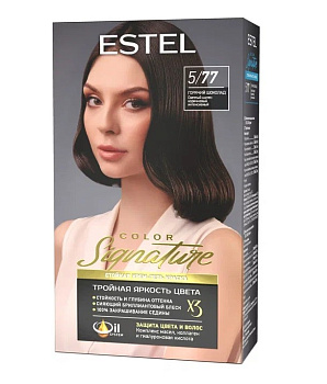 Estel крем-гель краска для волос Color Signature Горячий шоколад 5/77