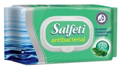 Salfeti antibac №120 влажные салфетки  антибактериальные с клапаном