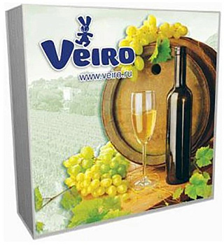 Veiro салфетки 3 слойные с рисунком винтаж вино 33*33 20 листов