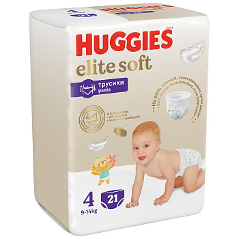 Huggies Elite Soft подгузники трусики  9-14 кг 4 размер 21 шт