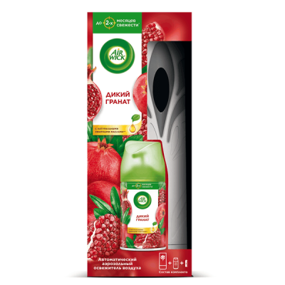 Air Wick автоматический распылитель освежителя воздуха с освежителем воздуха в сменном аэрозольном баллоне дикий гранат 250 мл