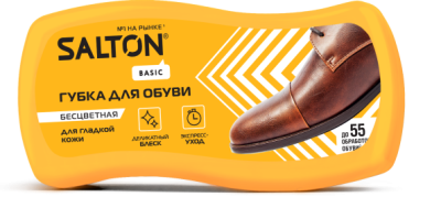 Salton губка волна для обуви из гладкой кожи бесцветная basic