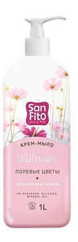 SANFITO крем мыло sensitive полевые цветы 1000 мл 1л