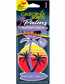 California Scents картон подвесной - пальмы Монтерей ваниль