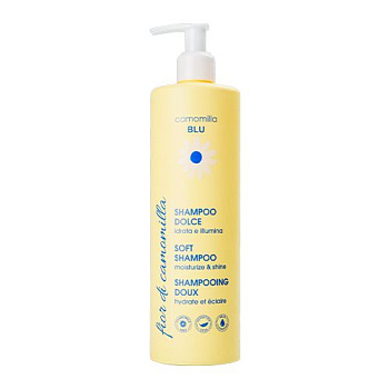 Camomilla Blu мягкий шампунь для волос увлажнение и блеск soft shampoo moisturize & shine 500 мл