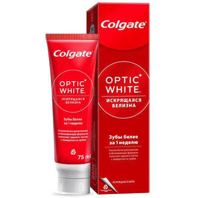 Colgate white зубная паста искрящаяся мята отбеливающая 75 мл Уценка