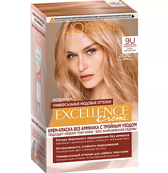 L`oreal Excellence Nudes краска для волос 9U универсальный очень светло русый Уценка